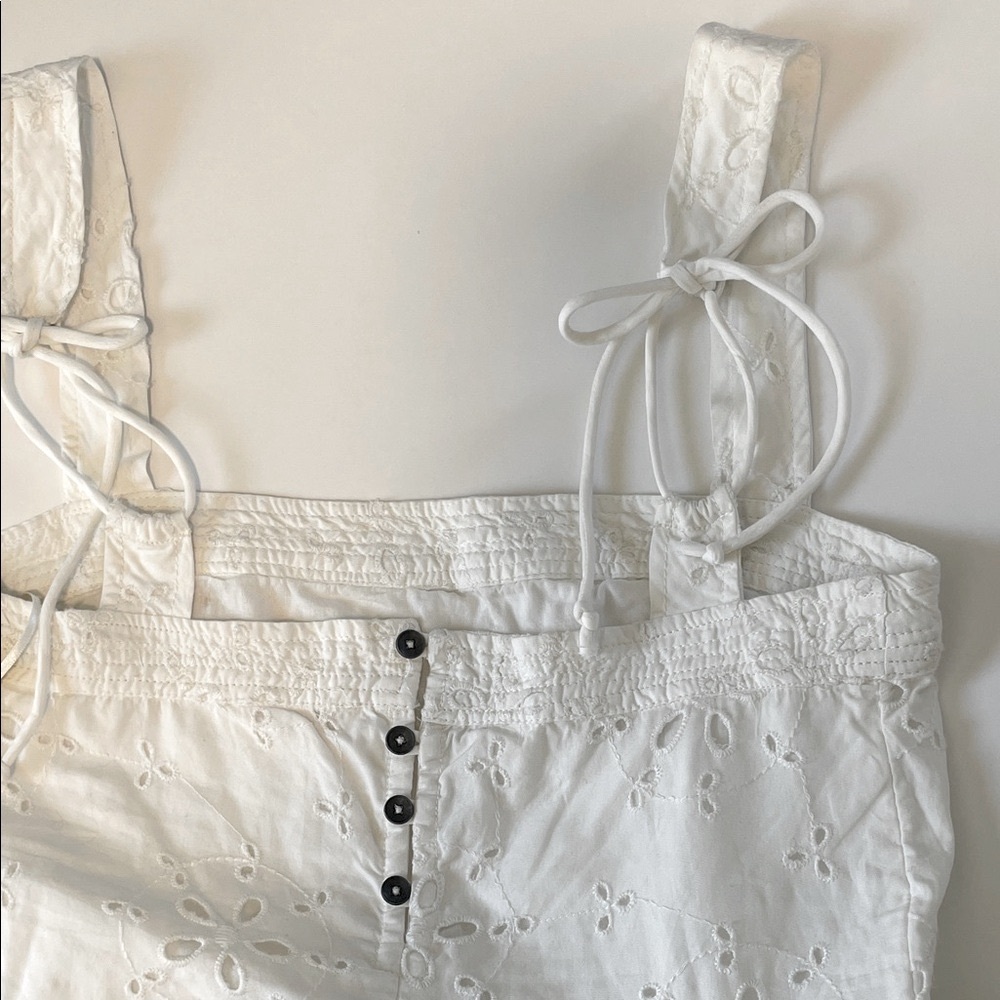 FREE PEOPLE Primavera Eyelet Midi Dress in White, size XS NEW - Picture 7 of 13